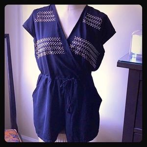 Carmin bedazzled romper shorts